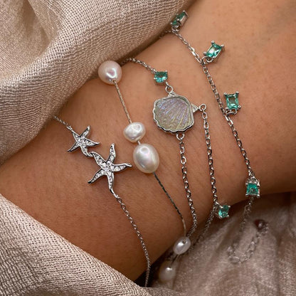 Baroque Freshwater Pearl 925 Sterling Silver Bracelet